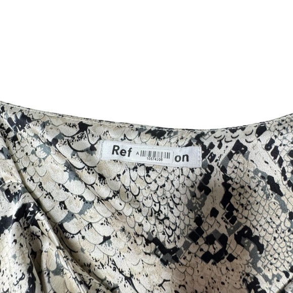 REFORMATION 100% Silk Snake Skin Python Set Animal Print Cropped Matching Set 4 - Picture 5 of 13